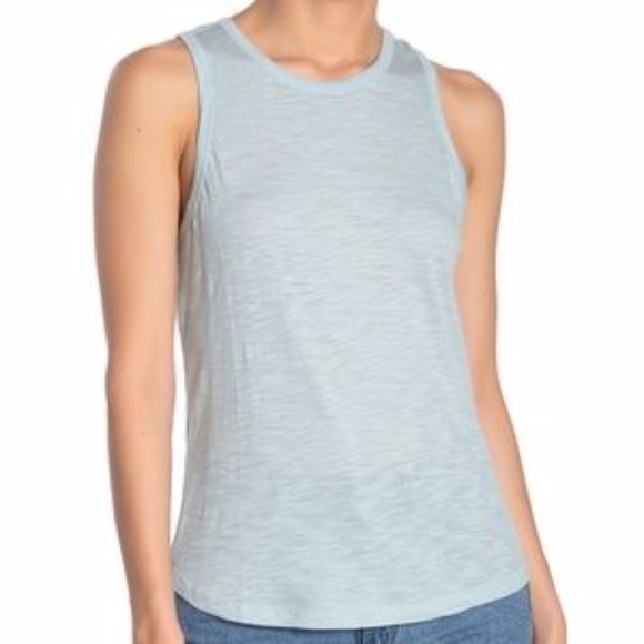 Abound Curved Hem Knit Tank Top Blue Size XL - Picture 3 of 12
